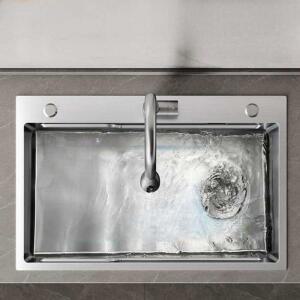 히든 싱크대 씽크대 교체 실버리프트 개수대 좁은 68x45cm 멀티 사각 뚜껑 대형