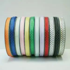 [문구] 팬시 땡땡이 12색 꽃집리본 리본공예재료 선물포장끈 꽃포장재료 공예끈