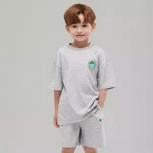 [팬콧키즈] 팜모스 에센셜 오버핏 상하복(MELANGE GREY)