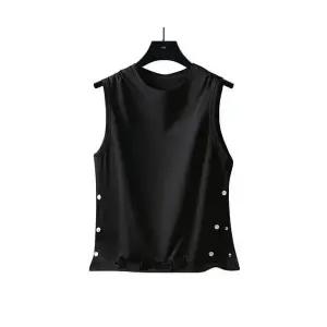 남친 민소매 더블 실크 코튼 여름 나시 티셔츠 버클 농구 저지 패피2