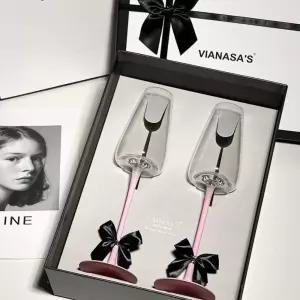 빈티지 돔페리뇽빈티지 집들이선물 홈카페 레드 유리잔