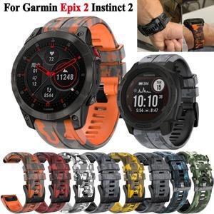 퀵핏 실리콘 스마트 워치 스트랩 시계 밴드 Garmin Epix Gen 2 tinct Fenix 7X 7 6X 6 Pro 5 5X Plus 팔찌