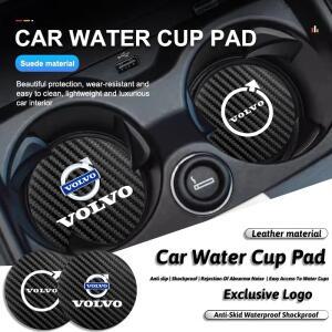 2Pcs 자동차 워터 코스터 미끄럼 방지 패드 인테리어 액세서리 볼보 호환 XC90 V90 V60 V40 S80 S60 S90 C4