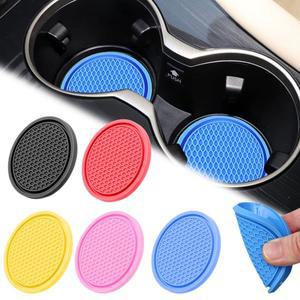 자동차 컵 받침 워터 안티 슬립 패드 범용 임베디드 장식 코스터 미끄럼 방지 매트 인테리어 액세서리