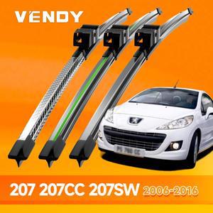 푸조 207 2006-2016 용 2pcs 앞 유리 와이퍼 블레이드 윈드 스크린 창 액세서리 2012