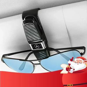 메르세데스 벤츠 호환 B/C/E/S 클래스 A C200L GLC GLE CLA 차량용 휴대용 안경 클립 로고 선바이저 홀더