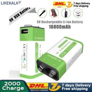 2025 9V 28000mAh 리튬 이온 충전식 배터리 마이크로 USB 9 V 멀티 미터 장난감 원격 ContrBattery