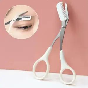 눈썹숱가위 빗달린 눈썹 정리 숱 가위 스테인레스