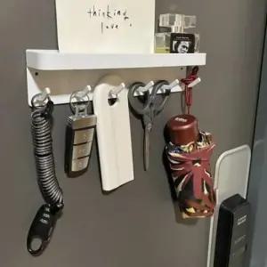 [SBD] 냉장고 현관 수납 키홀더 걸이 세탁기 열쇠걸이 자석선반 다용도 마그네틱