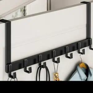 [SBD] 정리 도어후크 블랙 수납 문걸이 7구 46x18cm