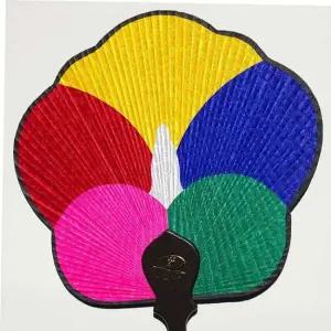 꽃부채 TBZ 한국 전통 무궁화 종이 부채 나무부채 여름부채 (대)