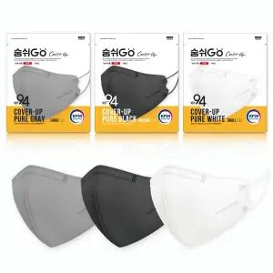 숨쉬고 커버업 KF94 대형 새부리형 마스크 25매입 1팩 (화이트)