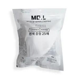 엠디엘 KF94 새부리형 마스크 중형 여성용 화이트