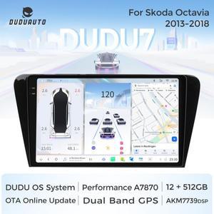 DUDUAUTO DUDU7 안드로이드 올인원 카 라디오 카플레이 스카다 옥타비아 3 A7 2013 - 스테레오 GPS 내비게