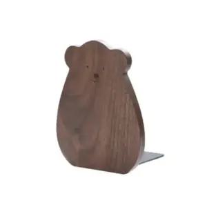 곰모양책꽂이 책장선반 미니정리함 책상책꽂이 월넛 개