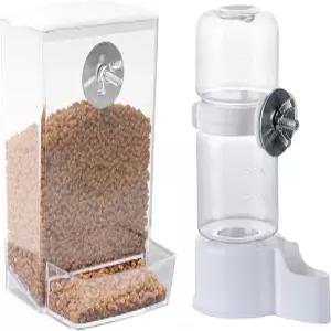 케이지용 조류 급수기 투명 아크릴 서스펜션 애완용 자동 버디 코카티엘 러브버드용 잉꼬 카나리아 핀치