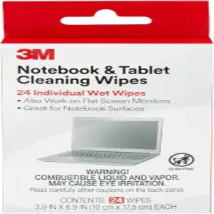 3M 노트북 화면 청소 물티슈 3.9 x 6.9 인치 CL630 흰색 24 개의 개별 포장은 다를 수 있습니다