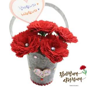 종이세상 스승의날 어버이날 꽃바구니-1인 카네이션 전용포장 꽃바구니-1인 스승의날
