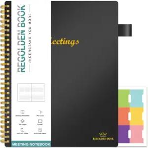 8.5 x11 작업용 전문가 회의 노트 메모 작성 및 안건 처리를 위한 A4 비즈니스 프로젝트 관리를 실행