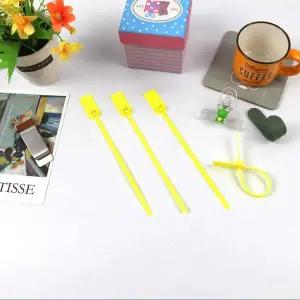 [콩심팥심]세로형 네임택 이름표 메모 케이블타이 노랑 50P