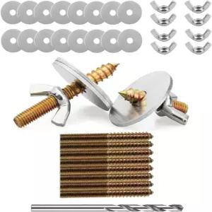 버드 케이지 피더 스탠드 퍼치 액세서리 하드웨어 16 클램프 8 나사 볼트 1 드릴 물 음식 컵 그릇 금속