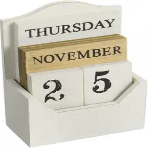 빈티지 우드 블록 책상 달력 장식 사무실 재미있는 월 주 일 수트를 표현할 수 있습니다