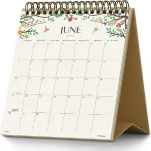 조섬 스몰 데스크 캘린더 2026-2027 18개월 스탠딩 플립 6 x7.5 할 일 목록이 있는 양면 디자인 에스테틱