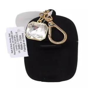 배스 앤 바디 가짜 다이아몬드 크리스탈 보석 트위스트 오프 참 포켓백 핸드 새니처 홀더로 블랙 워킹
