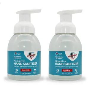 마이쉴드 손 소독제 폼 8.25온스(2팩) 무알코올 오래 지속되는 보호. 99.9 제거. 알로에 베라로 보습.