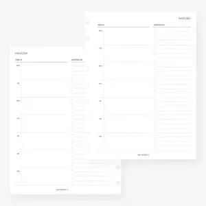 메이 페이퍼 클래식 해피 플래너 식사 계획 9디스크 디스크바운드 노트북 7 x 9.25 화이트를 위한 의제