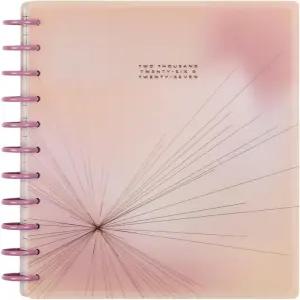 해피 플래너 디스크 바운드 2026년 7월 2027년 6월 3개월 추가 및 스티커 시트 2장 포함 빅 사이즈 8.5 x