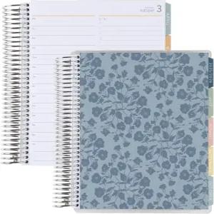 7x9 코일 데일리 듀오 2026년 1월 - 12월 부케 벽지 파란색 클래식 커버 테마 플래티넘