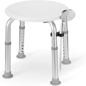 내부 샤워를 위한 케어보다 조절식 욕실 의자 업그레이드된 알루미늄 스툴 도구 없는 조립 노인 임산부