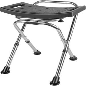 높이 조절 가능 접이식 샤워 의자 시트 내부 스테인리스 스틸 소형 400파운드 휴대용 여행용 노인용 미끄럼