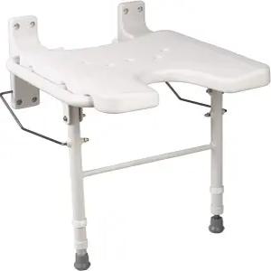 조절 가능한 다리 FSA 및 HSA가 포함된 헬스스마트 월 마운트 접이식 목욕 의자 샤워 시트 벤치 좌석 16 x
