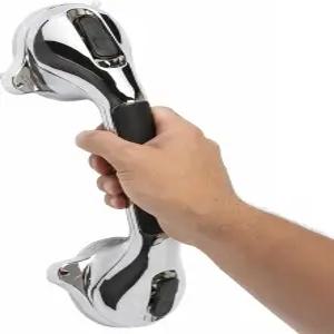 HealthSmart 12인치 흡착컵 손잡이 안전 핸드레일 지지대 - 장애인용 노인용 부상 보조용 바가 고정되었을