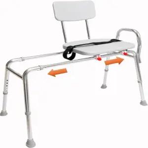 이글 헬스 노인 및 장애인을 위한 슬라이딩 이송 벤치 욕조 샤워 의자 높이 조절 가능 최대 400파운드의