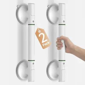 도자와 샤워 2팩용 바 노인 흡입용 헤비 듀티 핸들 탈착식 17.7인치 노드릴 욕실 안전 핸디캡 보조기