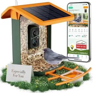 카메라 태양열 무료 AI 식별 자동 비디오 캡처 및 SD 카드로 야외용 2K HD 버드 피더 애호가를 위한 선물