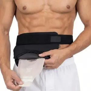 남성 및 여성용 바이브 장루 벨트 - 대장루 요루 용품용 조절 방수 무취 복부 가방 커버 보호대 블랙
