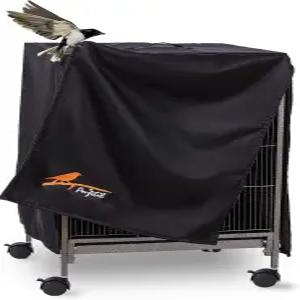퍼피텔 작은 새장 커버 블랙 루프탑 내구성 있는 통기성 세탁 가능한 소재가 굿나잇 블랙아웃 커버(장은