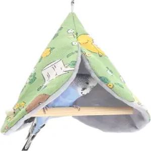 플라도레펫 새 침대 담요 앵무새 둥지 케이지 액세서리 따뜻한 집 걸이 텐트 해먹 나무 스탠드 농어 그네