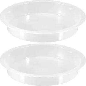 플라스틱 원형 새 모이통 2개 물그릇 목욕물 접시 야생 씨앗 교체 먹이통 욕조 트레이 액세서리 유인하기에