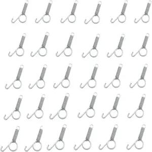 와이어 케이지용 애완동물 케이지 도어 래치 스프링 후크 메추라기 클립 30개 - 작은 토끼 고양이 앵무새