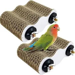 아파탈 2 PCS 버드 퍼치 코누어 케이지 스탠드 매달기 앵무새 츄 장난감 발 갈기 버기 코카티엘 핀치를