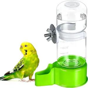 BWOGUE 자동 조류 급수기 케이지용 4.73 Fl Oz 잉꼬 코카티엘 버지 코누어 러브버드용 부유 없음