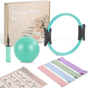 필라테스 링과 볼을 가진 여성을 위한 VIJLXI 에센셜 키트-홈 초보자를 5가지 저항 밴드 유연성 및 코어