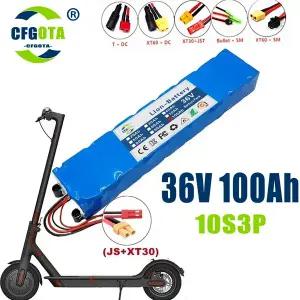 밧데리 호환 샤오미 미지아 M365용 10S3P 36V 100Ah 스쿠터 배터리 팩 전동 BMS 보드