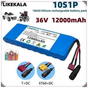 밧데리 호환 LIKEKALA 10S1P 36V 12000mAh 배터리 팩 18650 리튬 이온 충전지 전동 자동차 자전거 스쿠터 2