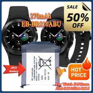 밧데리 호환 삼성 시계 S4/42mm/SM-R810/SM-R815용 270mAh EB-BR810ABU 배터리 2개